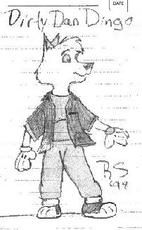 -- Picture of Dirty Dan Dingo standing. By Matt.--