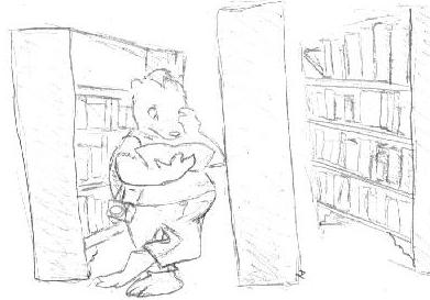 -- Picture of Calway in the Library. By twohart.--